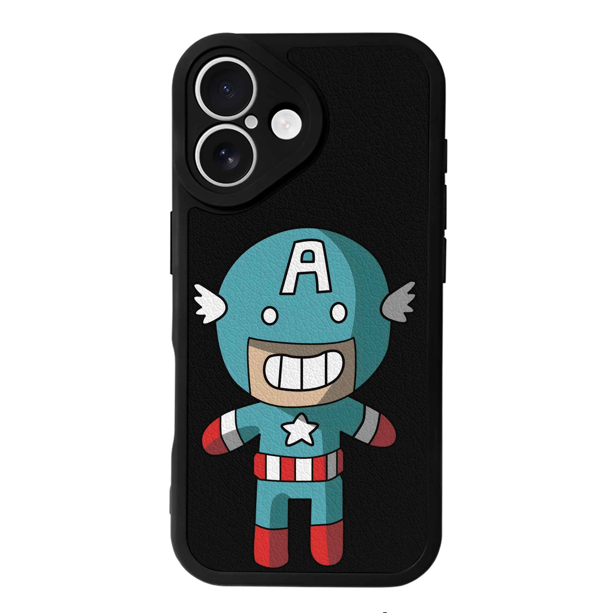 （画像用） アベンジャーズ The Avengers 【iPhone 16シリーズ対応】シリコンスマホケース（レザー調） 材質：シリコン
